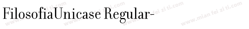 FilosofiaUnicase Regular字体转换